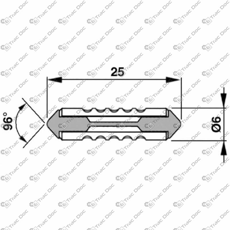 FUSIBILE A SILURO ROSSO 6x25 DA 40 AMPERE - AMA RICAMBI - 01694 - immagine 3