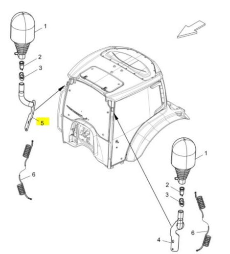 SUPPORTO GIROFARO DESTRO AD ASTA - LANDINI - 6691172A1