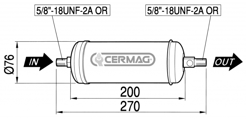 FILTRO DEIDRATATORE ARIA CONDIZIONATA - CERMAG - 05023 - immagine 2