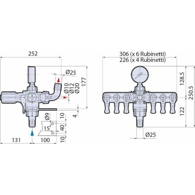 GRUPPO DI COMANDO ANNOVI E REVERBERI IDROMINUS A 6 VIE CON FILTRO - CERMAG - 27278 - immagine 3