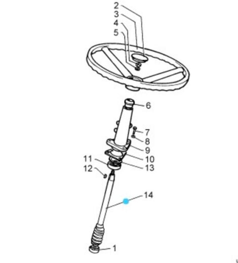 ALBERO PIANTONE STERZO MECCANICO GOLDONI SERIE UNIVERSAL - GOLDONI - 00001128
