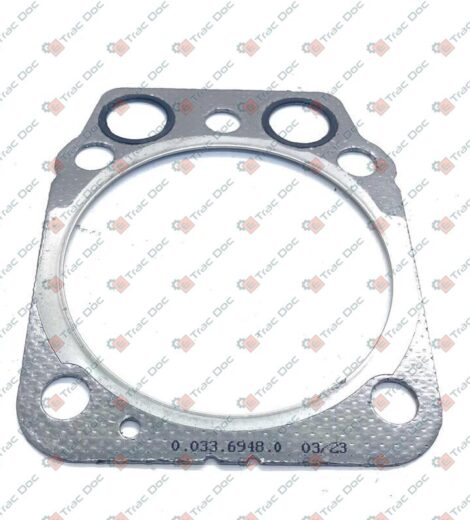 GUARNIZIONE TESTA MOTORE SPESSORE 1,4 mm. A 2 TACCHE - SAME - LAMBORGHINI - HURLIMANN - DEUTZ FAHR - 0.033.6948.0/10
