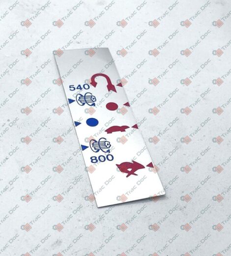 FERRARI GEAR AND PTO DIAGRAM PLATE - BCS - F0497030107