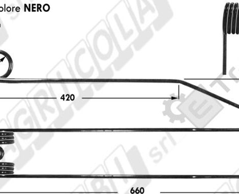 DENTE A FORCA GIRO ANDANATORE TIPO REPOSSI 03.05.0061.00 - L'AGRICOLA RICAMBI - 67317-E