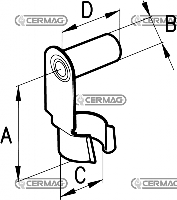 PERNO A SCATTO DIAMETRO 6 mm. PER FORCELLA - CERMAG - 62851 - immagine 2