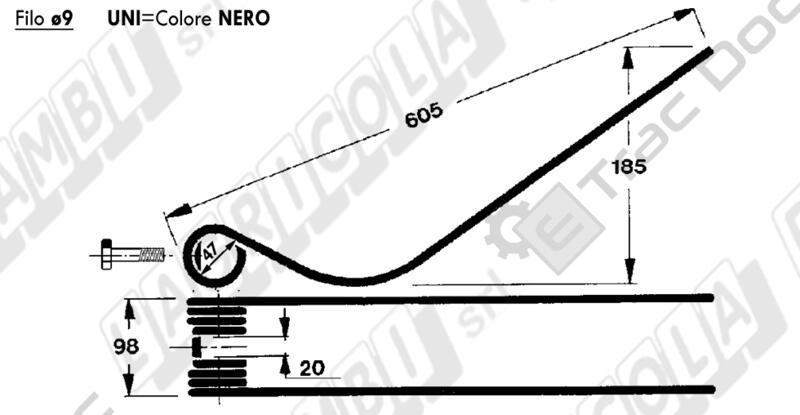 DENTE GIRO ANDANATORE GALFRE' N. 4 ATTACCO SUPERIORE - L'AGRICOLA RICAMBI - 67318