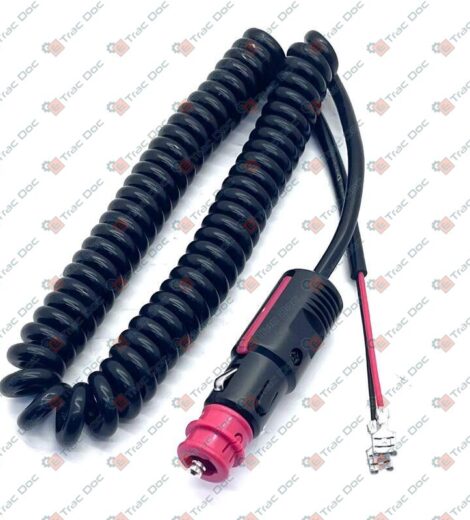 CIGARETTE LIGHTER PLUG WITH REDUCTION BUSHING AND SPIRAL CABLE - AMA RICAMBI - 02590