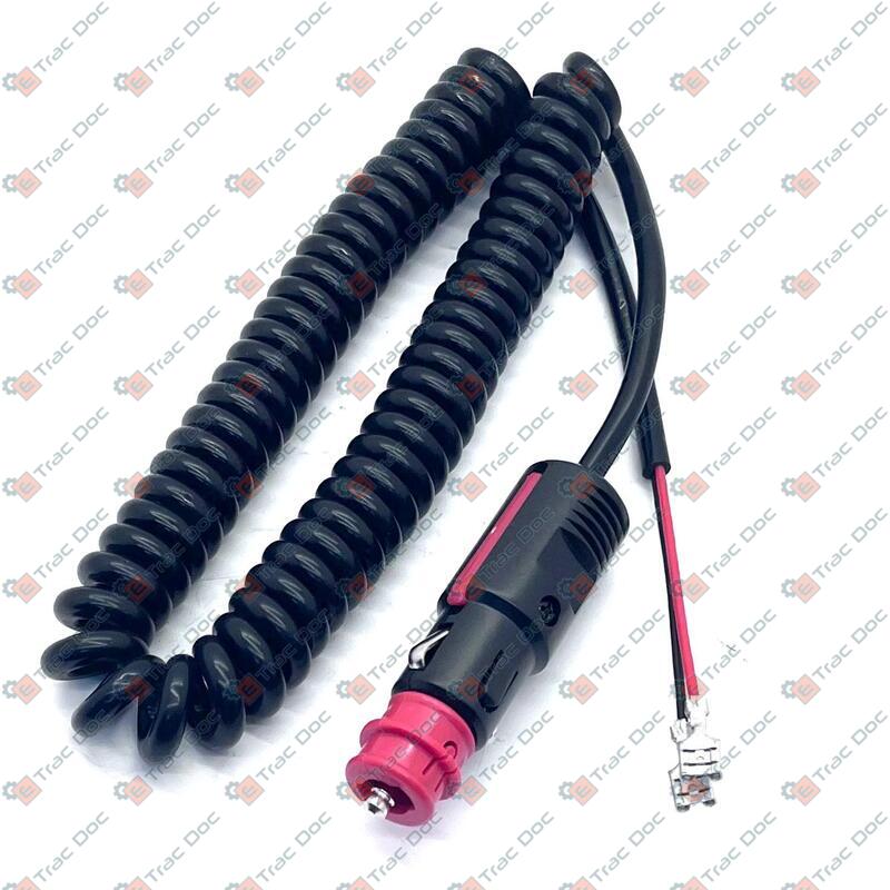 CIGARETTE LIGHTER PLUG WITH REDUCTION BUSHING AND SPIRAL CABLE - AMA RICAMBI - 02590