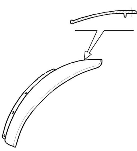 RIGHT FENDER EXTENSION FOR 24' - 28' WHEELS - AFTERMARKET - 5176716