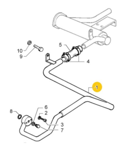 TUBO ASPIRAZIONE OLIO DA FILTRO A POMPA IDRAULICA - GOLDONI - 00046126
