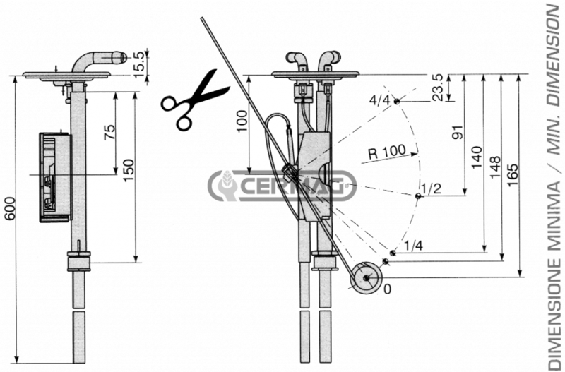 ADJUSTABLE 2-PIPE DIESEL FLOAT - CERMAG - 36258 - Image 2