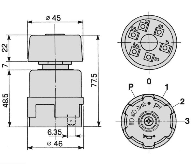 COBO 5-POSITION SWITCH WITH ACOUSTIC WARNING DEVICE - CERMAG - 37123