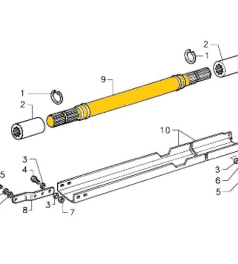 ALBERO TRASMISSIONE DOPPIA TRAZIONE LUNGHEZZA 1036 mm. - GOLDONI - 00013374