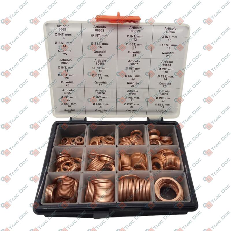 ASSORTMENT OF 300 PIECE COPPER WASHERS - CERMAG - 80665