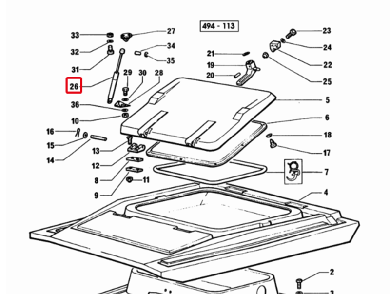 TarosTrade 229-0276-N-85349 - Molla A Gas Per Parabrezza Posteriore KIA Sportage, Lunghezza 481mm, Forza 135N
