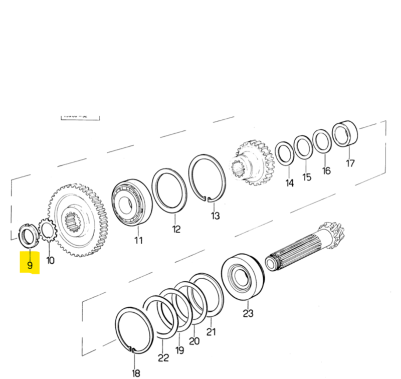 GHIERA M30x1,5 mm. FILETTATURA SINISTRA - SAME - LAMBORGHINI - HURLIMANN - DEUTZ FAHR - 2.1219.017.2