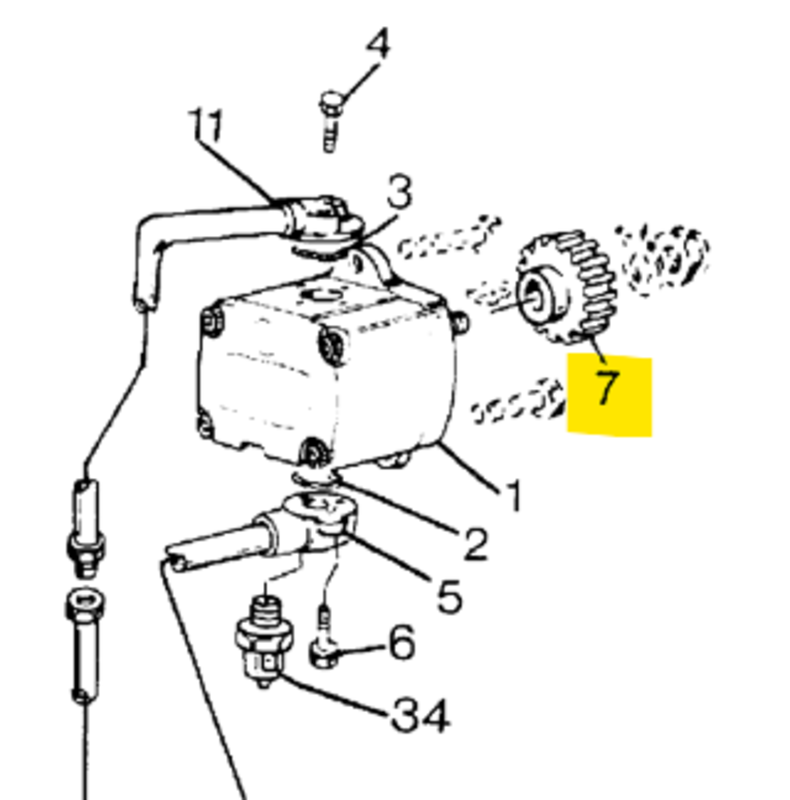 16-TOOTH HYDRAULIC PUMP CONTROL GEAR - LANDINI - 1695002M2 - Image 3