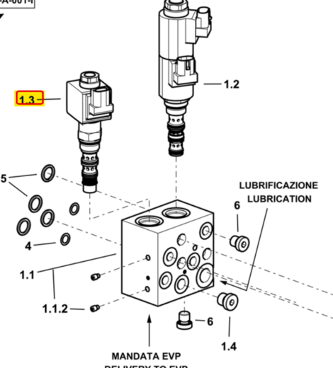 ELETTROVALVOLA CON SOLENOIDE - SAME - LAMBORGHINI - HURLIMANN - DEUTZ FAHR - 2.3729.698.0/10