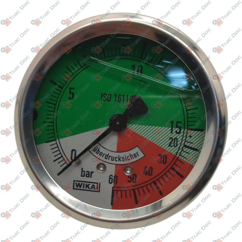 MANOMETRO ISOMETRICO INOX 60 BAR DIAMETRO 63 mm. ATTACCO 1/4" - AMA RICAMBI - 93571