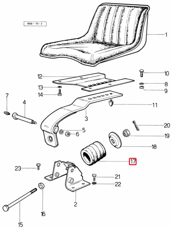 SOFFIETTO MOLLA SEDILE TIPO FIAT 561849 - SAME 0.150.7555.2 - CERMAG - 60841 - immagine 2