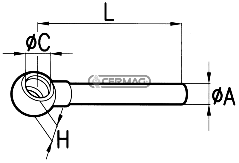 OCCHIO 3/8" CON TUBO DIAMETRO 12 LUNGHEZZA 500 mm. - CERMAG - 83097 - immagine 2