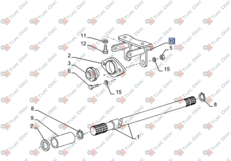 SUPPORTO CUSCINETTO ALBERO TRASMISSIONE TRAZIONE ANTERIORE - CNH Originale - 5196472 - immagine 2