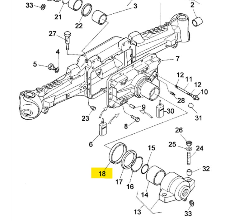ANELLO DI TENUTA SUPPORTO PONTE ANTERIORE - LANDINI - 3010428X1 - immagine 2