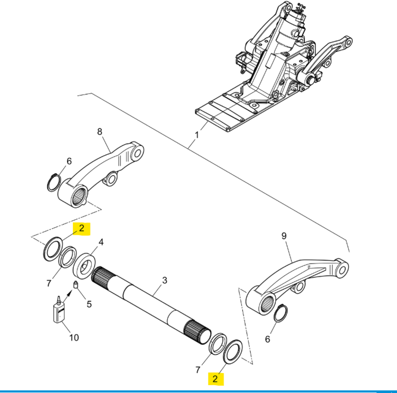 DISTANZIALE BRACCIO SUPERIORE SOLLEVATORE - LANDINI - 4218953M1 - immagine 2