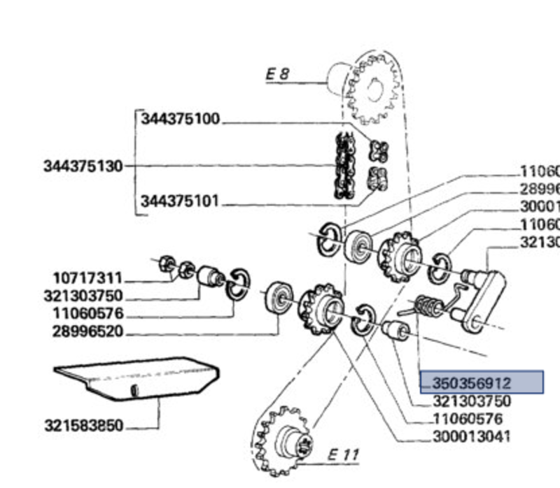 CHAIN TENSIONER SPRING AND BELT TENSIONER - LAVERDA - LA350356912 - Image 3