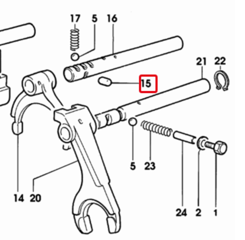 PUNTALE BARILOTTO SICUREZZA ASTE CAMBIO - SAME - LAMBORGHINI - HURLIMANN - DEUTZ FAHR - 0.427.6425.0 - immagine 2