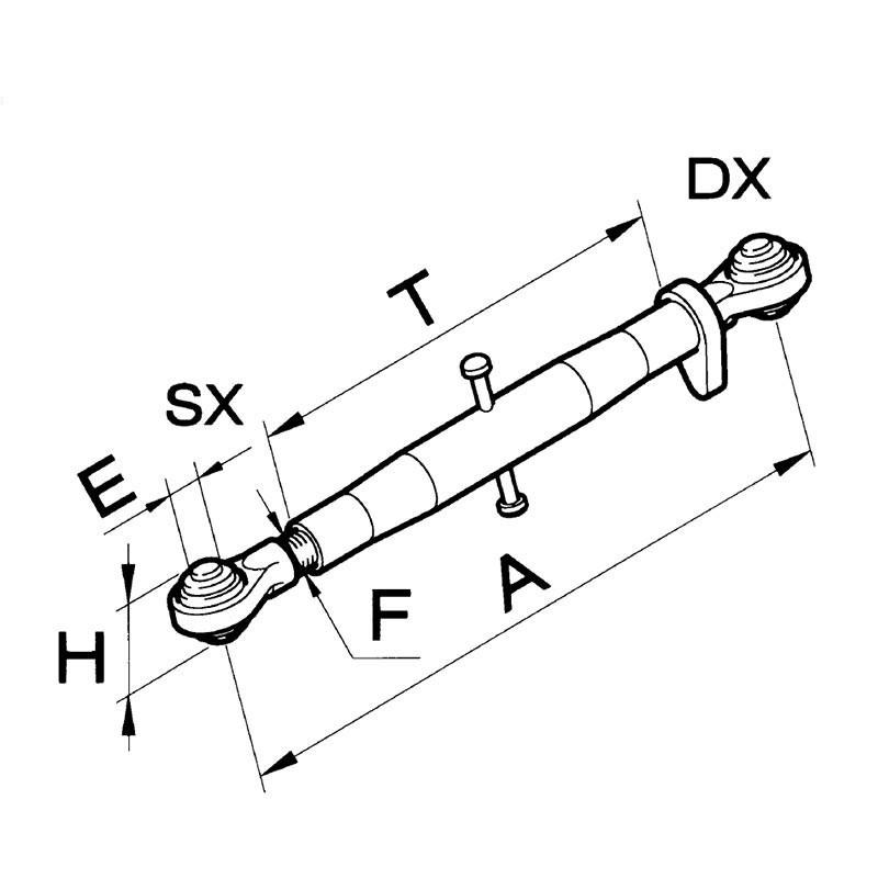 TERZO PUNTO MECCANICO D=25/25 L=420/600 - CERMAG - 51052 - immagine 2