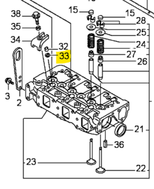 YANMAR ENGINE INJECTOR CARTRIDGE SPACER - LANDINI - 3653266M1 - Image 2