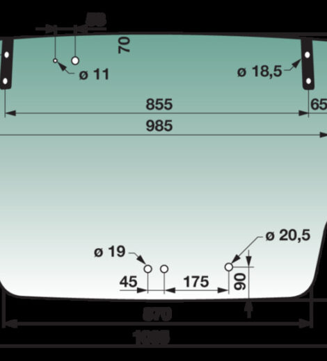 VETRO LUNOTTO POSTERIORE - LANDINI - 3674697M2