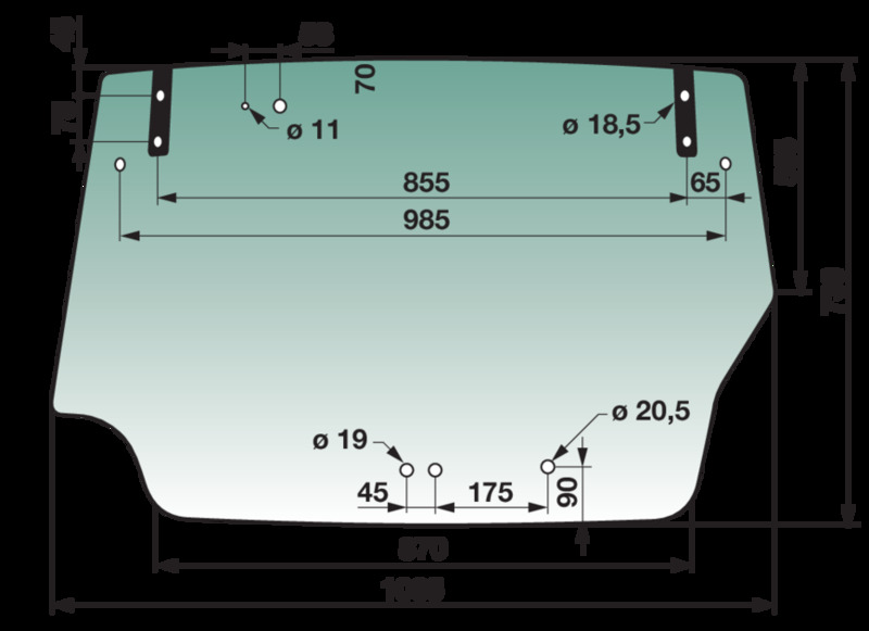 REAR WINDOW GLASS - LANDINI - 3674697M2
