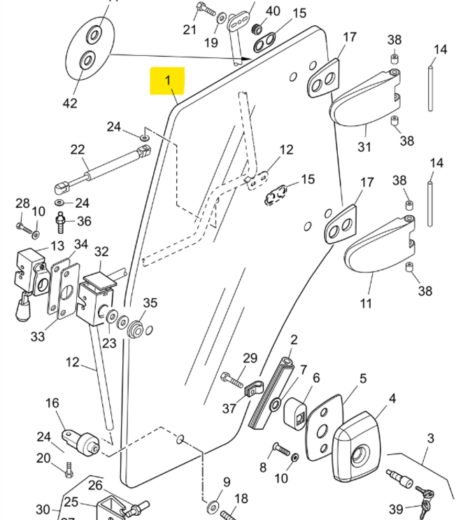 VETRO PORTA LATO SINISTRO - LANDINI - 3679563M1