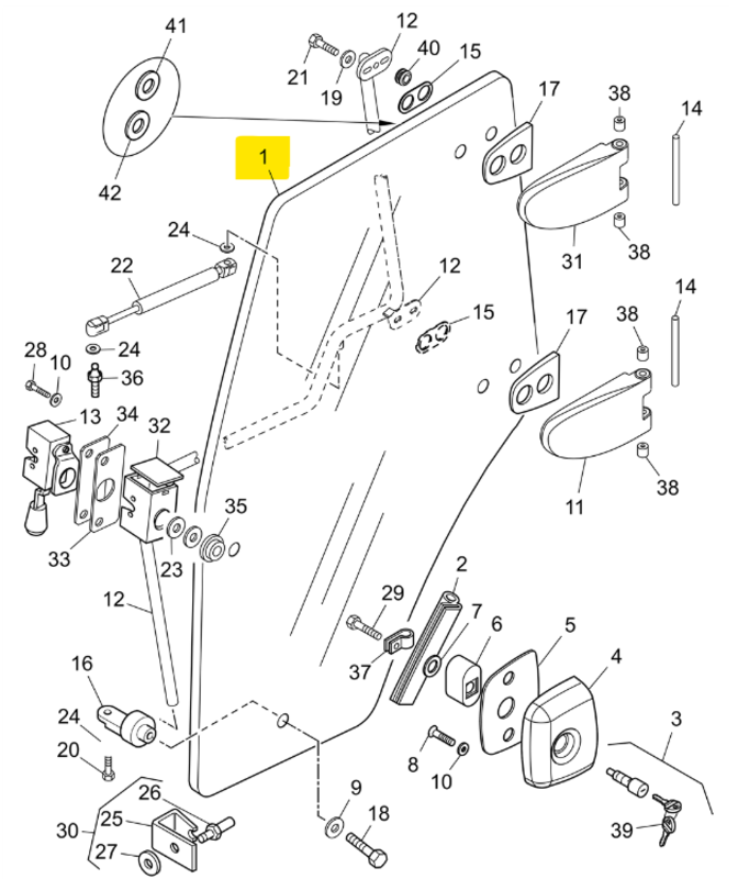 VETRO PORTA LATO SINISTRO - LANDINI - 3679563M1