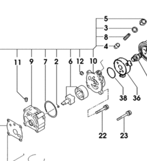 POMPA OLIO MOTORE MITSUBISHI - SAME - LAMBORGHINI - HURLIMANN - DEUTZ FAHR - 0.009.4792.4