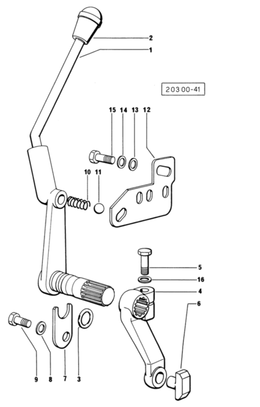 PTO GEAR CONTROL LEVER - SOLD OUT - SAME - LAMBORGHINI - HURLIMANN - DEUTZ FAHR - 0.146.6852.3/40