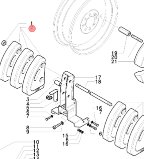 ZAVORRA ANTERIORE 23 Kg. NUDA - ANTONIO CARRARO - 36029004