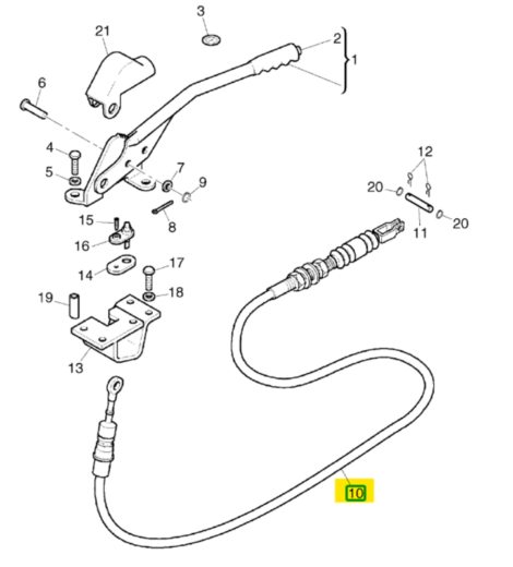 CORDA FRENO A MANO - LANDINI - 251422A5