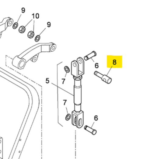UPPER JOINT PIN VERTICAL TIE ROD VALPADANA LIFT - LANDINI - 3690930M2