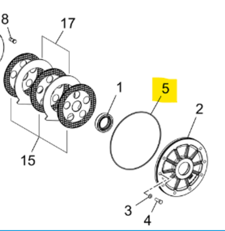 BRAKE DISC SUPPORT GASKET - LANDINI - 6524769M1 - Image 2