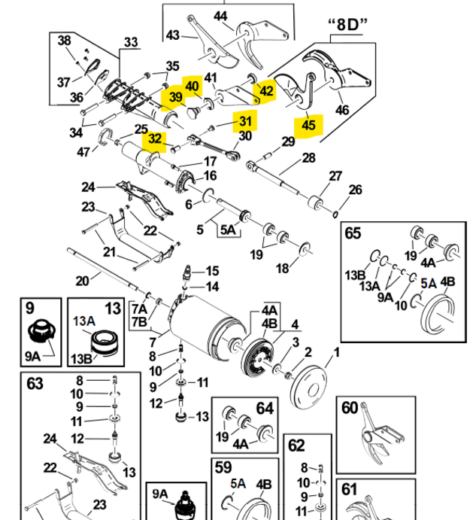 KIT LAMA MOBILE PER FORBICIONE TIPO 8/D - PATERLINI - 070.106