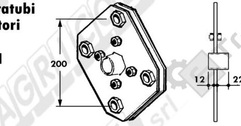 FLANGIA PORTATUBI TIPO GALLIGNANI 3144028 - L'AGRICOLA RICAMBI - 65260