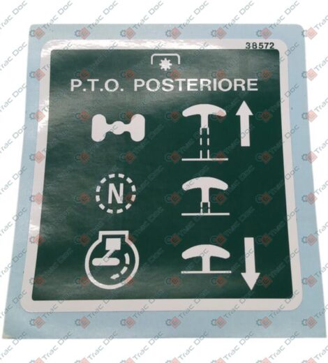 REAR PTO DECAL - GOLDONI - 00038572