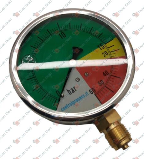 MANOMETRO ISOMETRICO 0/60 BAR DIAMETRO 100 mm. ATTACCO 1/2" - AMA RICAMBI - 91387