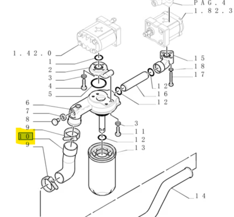 TRANSMISSION OIL SUCTION FILTER SLEEVE - CNH Originale - 5174509 - Image 2