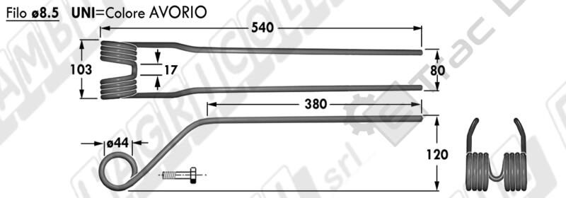 DENTE GIROANDANATORE KRONE - L'AGRICOLA RICAMBI - 67343-B