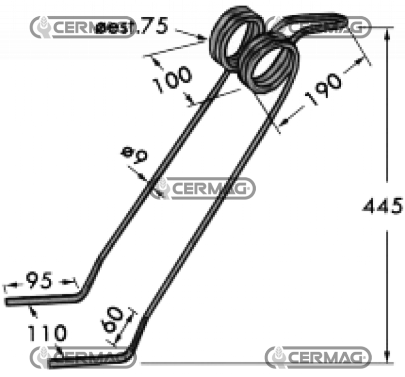 MOLLA COPRISEME DIAMETRO 9 mm. A PUNTA SAGOMATA - CERMAG - 57430 - immagine 3