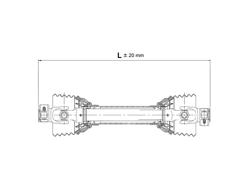 CARDAN SHAFT CAT.2 L=1000 - AFTERMARKET - 300080